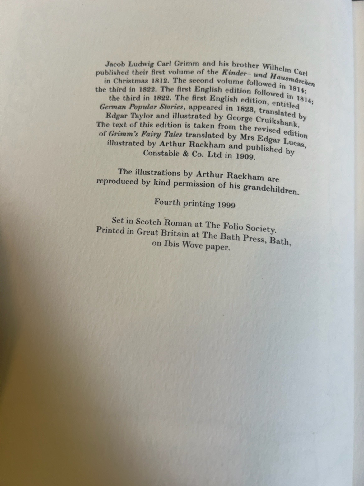 Grimm’s Fairy Tales, catalogue photograph 2