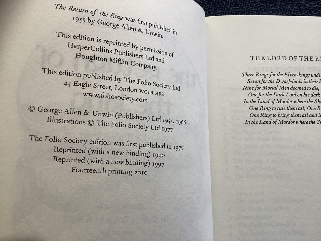 The Lord of the Rings, catalogue photograph 2