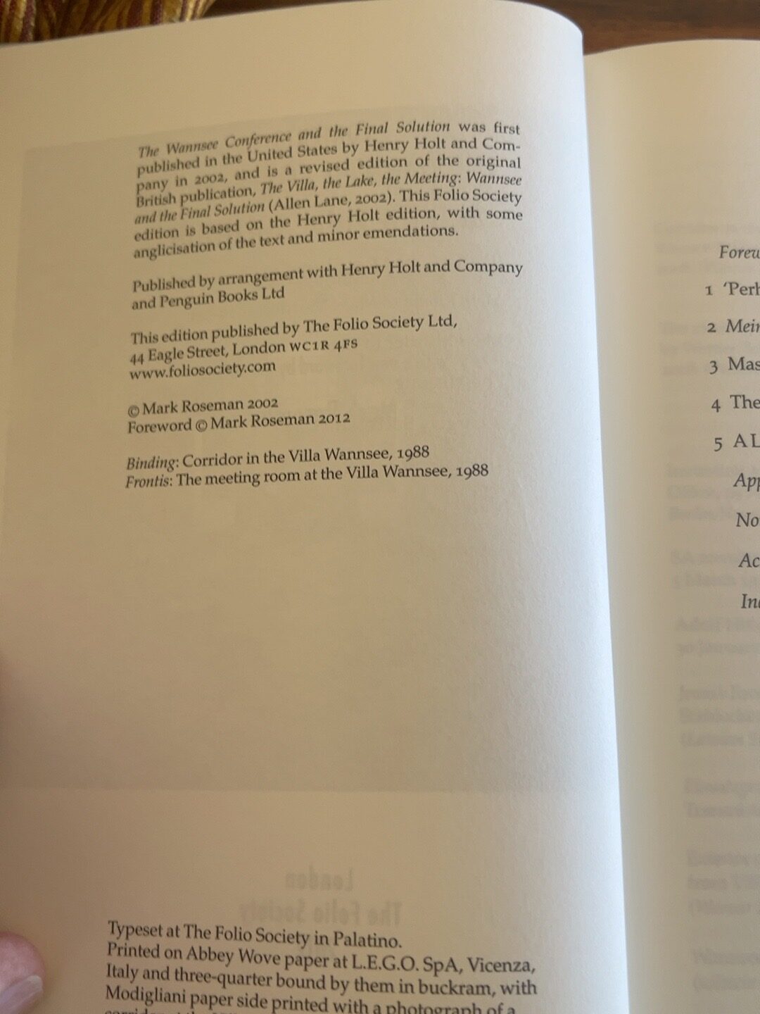 The Wannsee Conference and the Final Solution: A Reconsideration, catalogue photograph 4