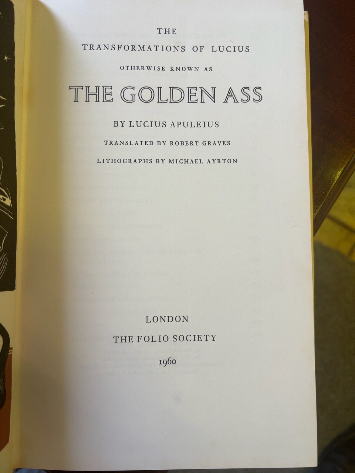 The Golden Ass, catalogue photograph 2