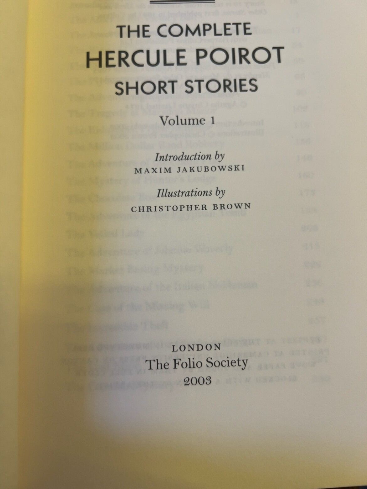 The Complete Hercule Poirot Short Stories, catalogue photograph 3
