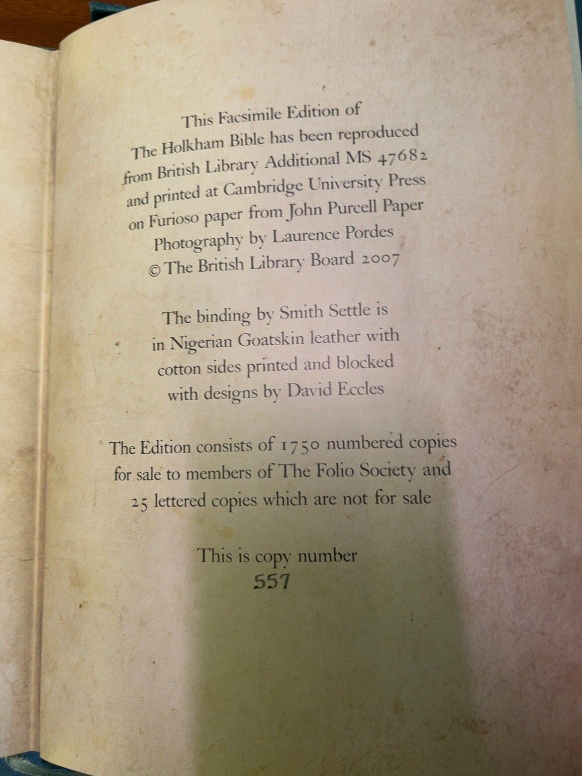 The Holkham Bible, catalogue photograph 3