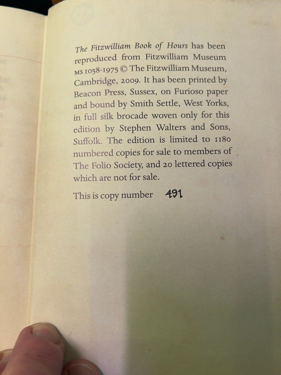 The Fitzwilliam Book of Hours, catalogue photograph 4