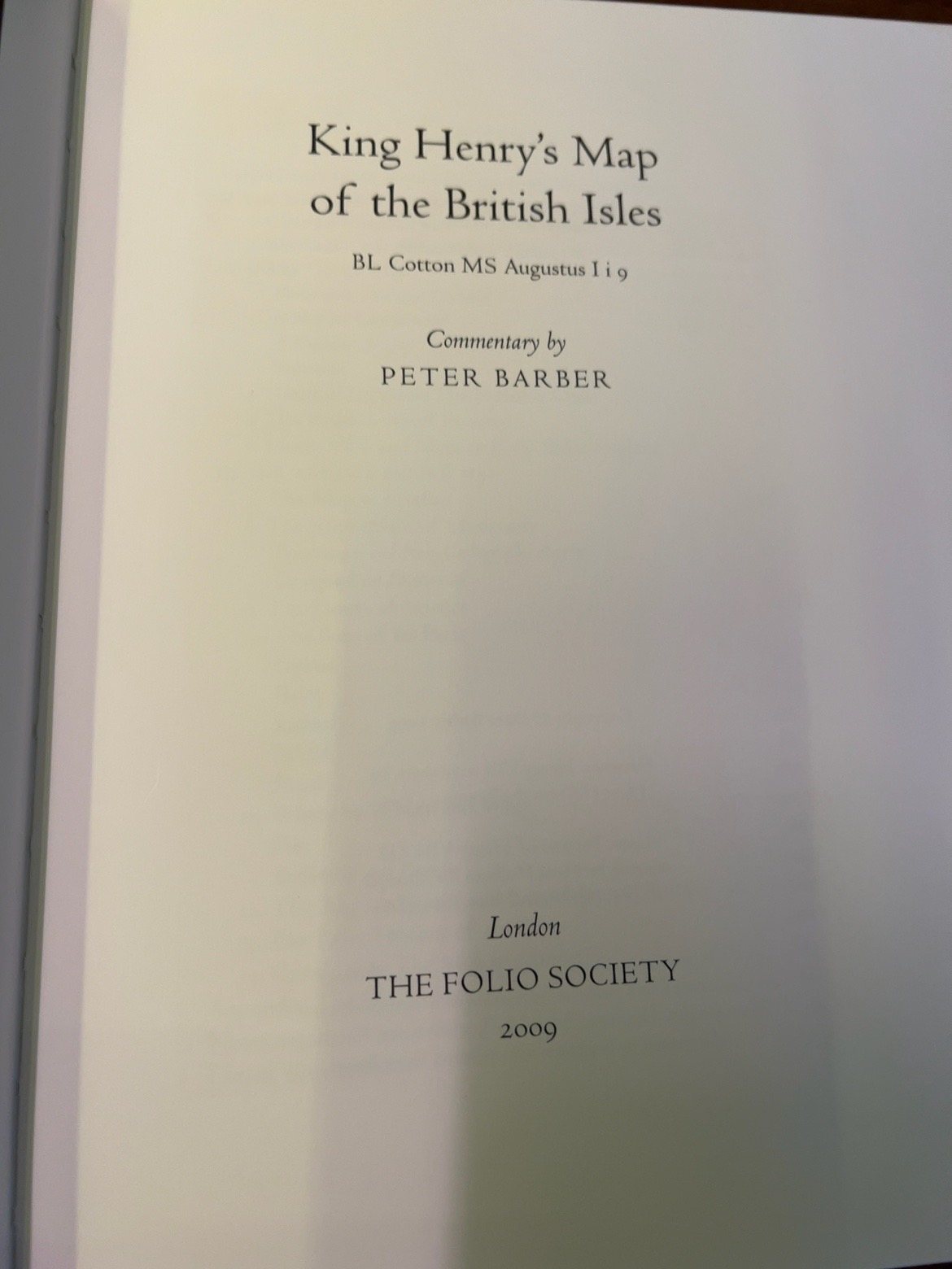 King Henry's Map of the British Isles, catalogue photograph 2