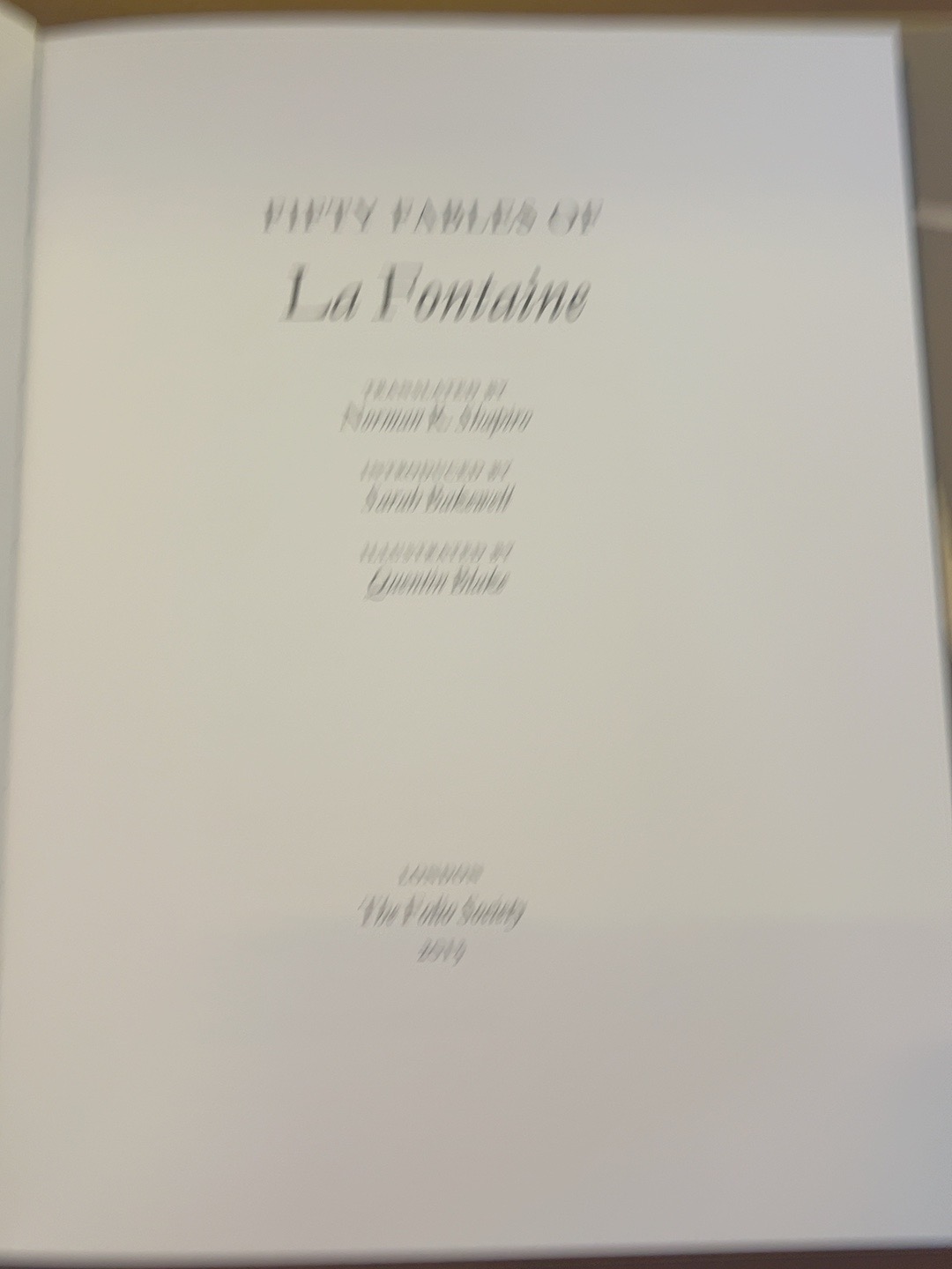 Fifty Fables of La Fontaine, catalogue photograph 2